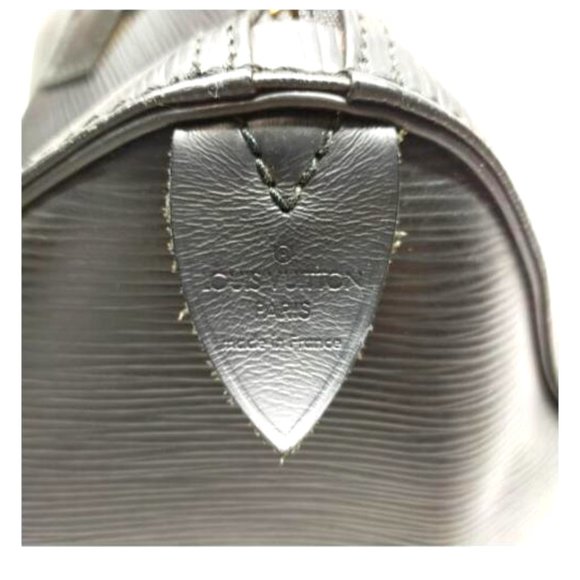 Vintage Louis Vuitton Epi Speedy 35 Black Leather Satchel Boston Bag Gold - Picture 9 of 15